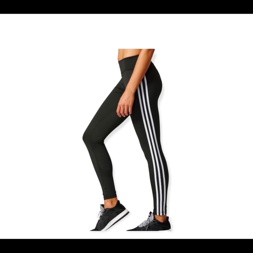 Adidas 3 Stripe Climalite Tights Sz S